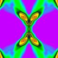 1282YellowBlueRedAndGreenSwirlOnPurpleTile.jpg